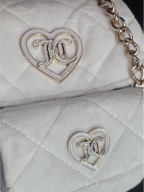 Juicy Couture White Quilted Backpack Purse Chain Strap NWT 2in1 main image 6